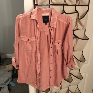 Pink Jean Buttondown